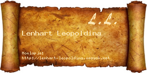 Lenhart Leopoldina névjegykártya